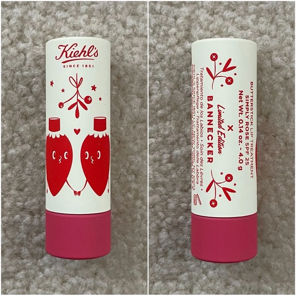 Kiehl's Butterstick Lip Treatment Simply Rose: Limited Edition Holiday Packaging
